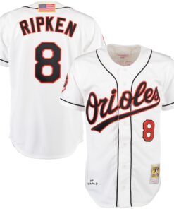 Cal Ripken Baltimore Orioles Mitchell amp Ness Home Authentic Jersey  White