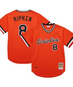 Cal Ripken Jr. Baltimore Orioles Mitchell amp Ness 2001 Cooperstown Collection Authentic Throwback Jersey  Orange