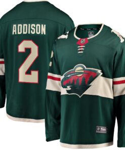 Calen Addison Minnesota Wild Fanatics Home Breakaway Player Jersey  Green