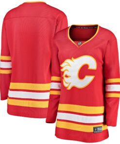 Calgary Flames Fanatics Women_s Home Breakaway Jersey  Red
