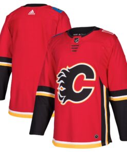 Calgary Flames Home Authentic Blank Jersey  Red