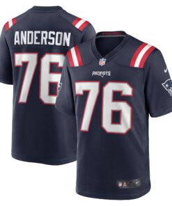 Calvin Anderson New England Patriots  Game Jersey  Navy