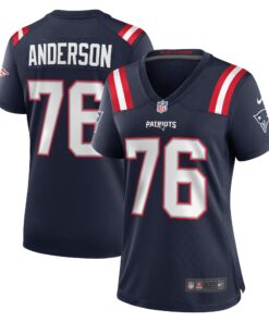 Calvin Anderson New England Patriots  Women_s Game Jersey  Navy