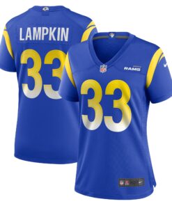 Cam Lampkin Los Angeles Rams  Women_s Game Jersey   Royal