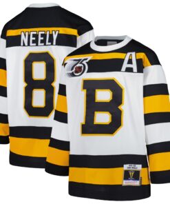 Cam Neely Boston Bruins Mitchell amp Ness Youth 1991 Blue Line Player Jersey  White