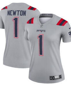 Cam Newton New England Patriots  Women_s Inverted Legend Jersey  Gray