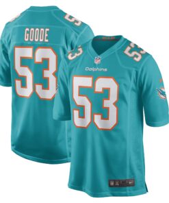 Cameron Goode Miami Dolphins  Game Player Jersey  Aqua