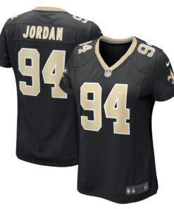 Cameron Jordan New Orleans Saints  Women_s Team Game Jersey   Black