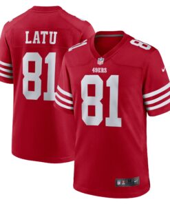 Cameron Latu San Francisco 49ers  Team Game Jersey  Scarlet