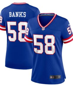 Carl Banks New York Giants  Women_s Classic Retired Player Game Jersey  Royal