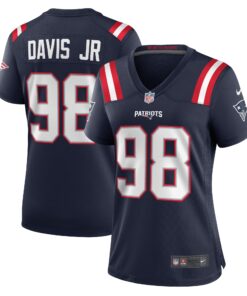 Carl Davis Jr. New England Patriots  Women_s Game Player Jersey  Navy 1