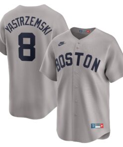 Carl Yastrzemski Boston Red SoxThrowback Cooperstown Collection Limited Jersey  Gray
