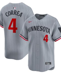 Carlos Correa Minnesota TwinsRoad Limited Player Jerseynbspâ€“ Gray