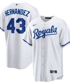 Carlos HernÃ¡ndez Kansas City RoyalsHome  Replica Player Jersey  White