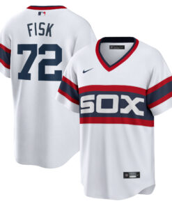 Carlton Fisk Chicago White SoxHome Cooperstown Collection Team Player Jersey  White