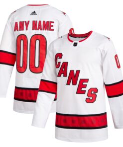 Carolina Hurricanes 202021 Away Custom Authentic Jersey  White