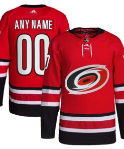  Carolina Hurricanes  Alternate  Primegreen Authentic Custom Jersey  Red