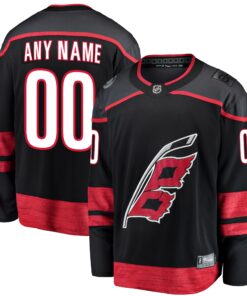 Carolina Hurricanes Fanatics Home Breakaway Custom Jersey  Black