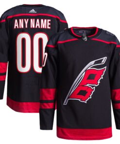  Carolina Hurricanes  Home  Primegreen Authentic Custom Jersey  Black