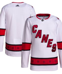 Carolina Hurricanes Men_s Away Primegreen Authentic Jersey  White
