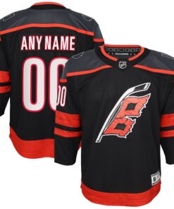 Carolina Hurricanes Youth Home Premier Custom Jersey  Black