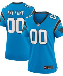 Carolina Panthers  Women_s Alternate Custom Game Jersey  Blue