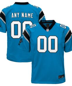 Carolina Panthers  Youth Alternate Custom Game Jersey  Blue