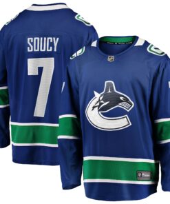 Carson Soucy Vancouver Canucks Fanatics Home Premier Breakaway Player Jersey  Blue