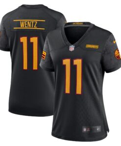 Carson Wentz Washington Commanders  Women_s Alternate Game Player Jersey  Black