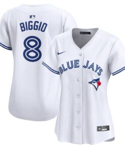 Cavan Biggio Toronto Blue JaysWomen_s  Home Limited Player Jersey  White