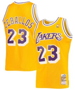 Cedric Ceballos Los Angeles Lakers Mitchell &amp Ness 199495 Hardwood Classics Swingman Jersey - Gold