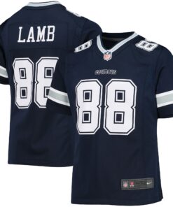 CeeDee Lamb Dallas Cowboys  Girls Youth Game Jersey  Navy