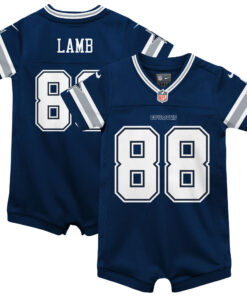 CeeDee Lamb Dallas Cowboys  Infant Game Jersey Romper  Navy