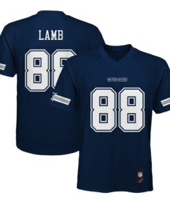 CeeDee Lamb Dallas Cowboys Youth Replica Player Jersey  Navy