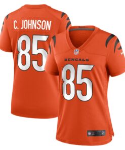 Chad Johnson Cincinnati Bengals  Women_s Retired Game Jersey  Orange