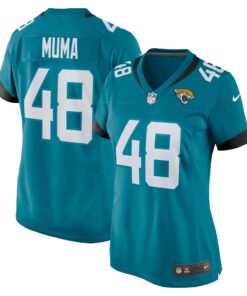 Chad Muma Jacksonville Jaguars  Women_s Game Jersey  Teal