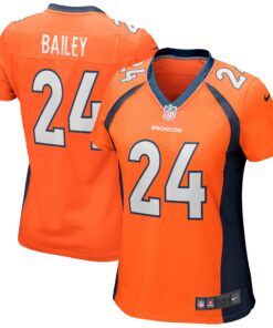 Champ Bailey Denver Broncos  Women_s Game Retired Player Jersey  Orange