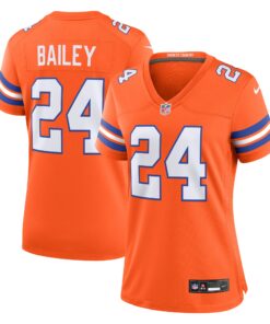 Champ Bailey Denver Broncos  Women_s Mile High Collection 1977 Throwback Retired Player Game Jersey  Orange