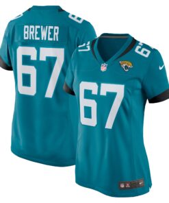 Chandler Brewer Jacksonville Jaguars  Women_s  Game Jersey   Teal