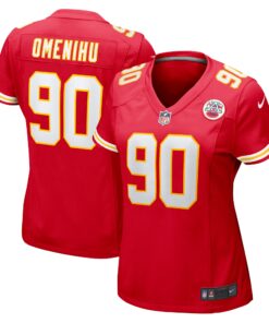 Charles Omenihu Kansas City Chiefs  Women_s Game Player Jersey  Red