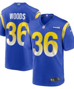 Charles Woods Los Angeles Rams  Game Jersey   Royal
