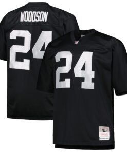 Charles Woodson Las Vegas Raiders Mitchell amp Ness Big amp Tall 1998 Retired Player Replica Jersey  Black