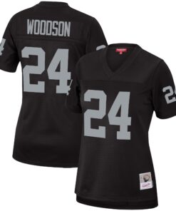 Charles Woodson Las Vegas Raiders Mitchell amp Ness Women_s Legacy Replica Team Jersey  Black
