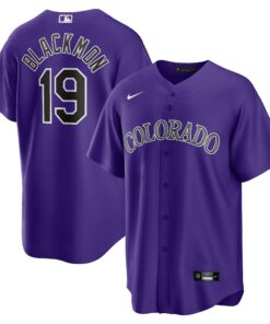 Charlie Blackmon Colorado RockiesAlternate Replica Player Name Jersey  Purple