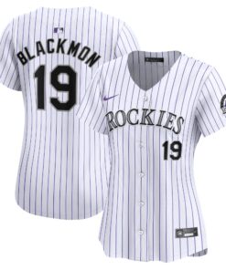 Charlie Blackmon Colorado RockiesWomen_s Home Limited Player Jersey  White