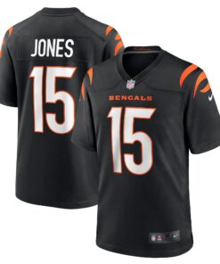 Charlie Jones Cincinnati Bengals  Team Game Jersey   Black