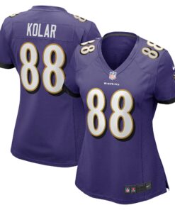 Charlie Kolar Baltimore Ravens  Women_s Player Game Jersey  Purple