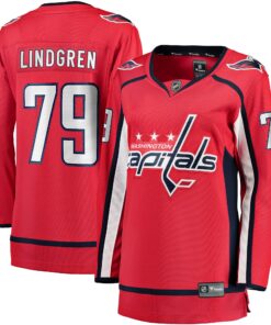 Charlie Lindgren Washington Capitals Fanatics Women_s Home Breakaway Player Jersey  Red