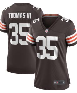 Charlie Thomas Cleveland Browns  Women_s Team Game Jersey   Brown