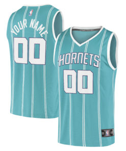 Charlotte Hornets Fanatics Youth 2020 Fast Break Replica Custom Jersey - Icon Edition - Teal
